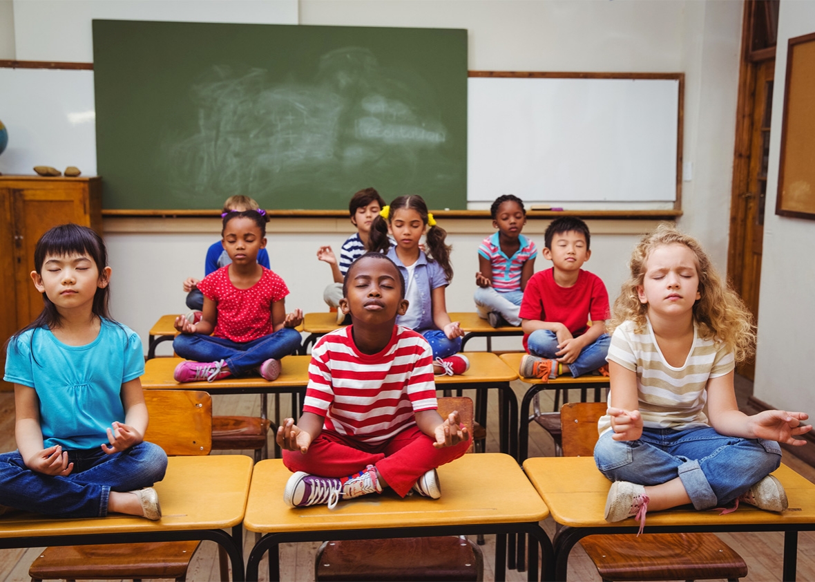 kids doing yoga